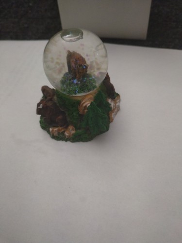3 Bison Buffalo Snow Globe Figurine Souvenir Wildlife Nature - photo 3