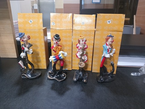 Vintage Ceramic Clown Musician Figurines Pk314 Series