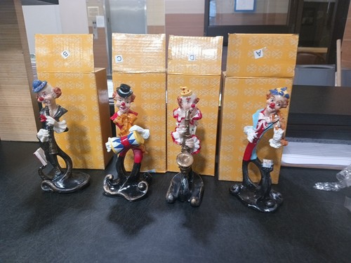 Vintage Ceramic Clown Musician Figurines Pk314 Series - photo 2