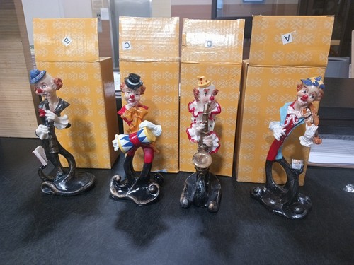 Vintage Ceramic Clown Musician Figurines Pk314 Series - photo 3