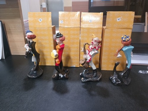 Vintage Ceramic Clown Musician Figurines Pk314 Series - photo 4