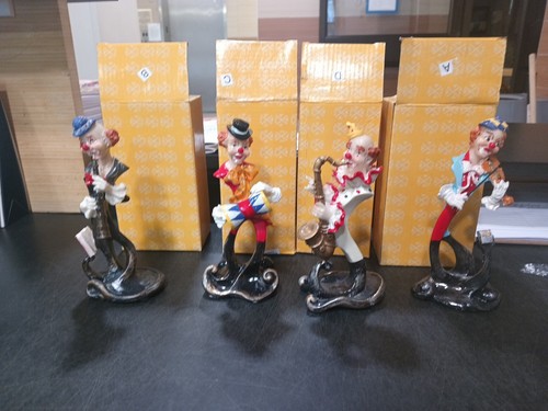 Vintage Ceramic Clown Musician Figurines Pk314 Series - photo 5