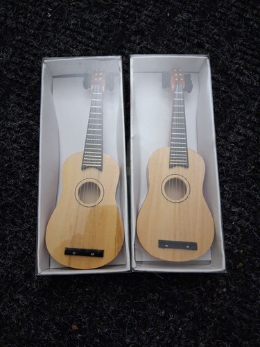 Five Miniature Acoustic Toy Guitars