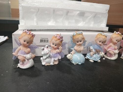 Two Sets Of Miniature Polyresin Baby Fairy Or Baby Angel Figurin - photo 2