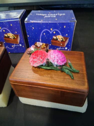 THREE Handcrafted Wooden Trinket Boxes - photo 4
