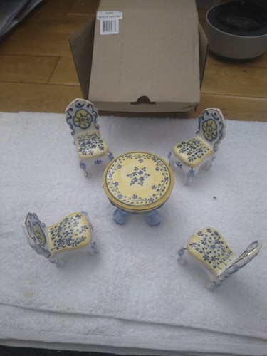Miniature Porcelain Dollhouse Dining Set Buy Two Get One Free - photo 3