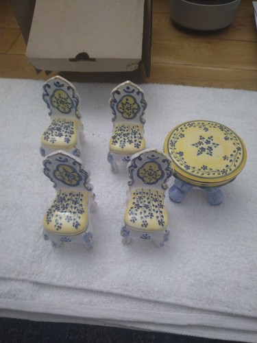Miniature Porcelain Dollhouse Dining Set Buy Two Get One Free - photo 5