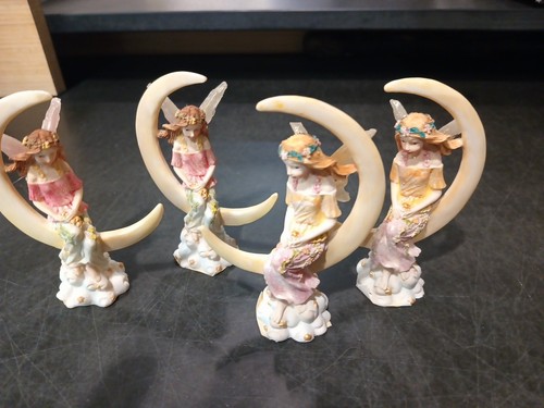 Two Sets Of Four Angel Figurines Item PK388 - photo 4