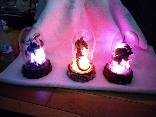 Green Dragon Statue Light up in Glass Dome - photo 5