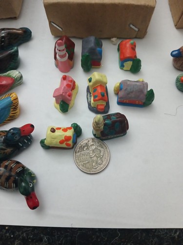 Hand-painted Miniature Duck Decoys Plus Hand-painted Houses 3 Se - photo 2