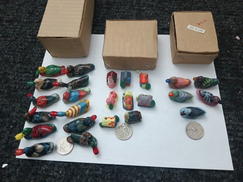 Hand-painted Miniature Duck Decoys Plus Hand-painted Houses 3 Se - photo 5