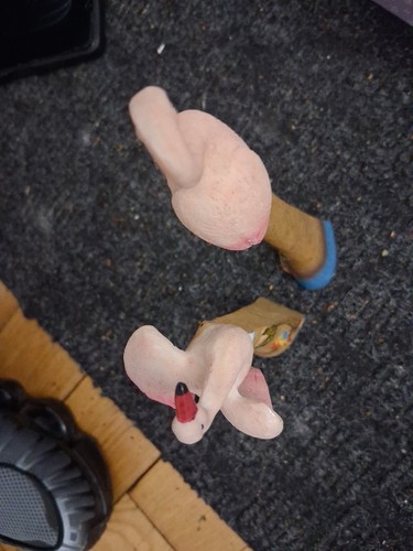 Hand-carved Wooden Flamingo Figurines On Decorative Posts - photo 2