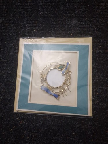 12 Handcrafted Stained Glass Bird Wreath Suncatcher