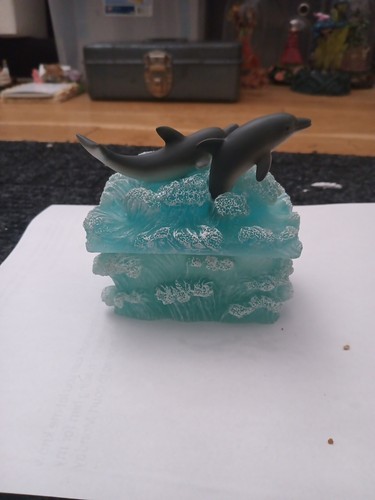 Four Dolphin-themed Figurine Jewelry Boxes P8360 Series
