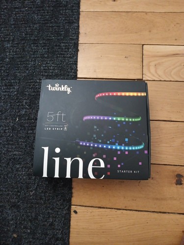 Twinkly Line Black Wire Adhesive & Magnetic Strip Extension, 5ft