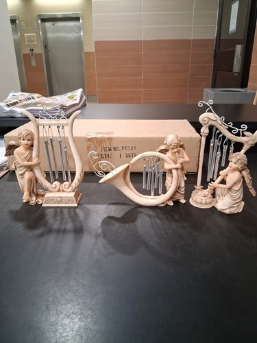 Vintage Musical Angel Tabletop Windchime Figurines
