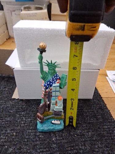 Two Molded Resin Statue Of Liberty Replica Figurines