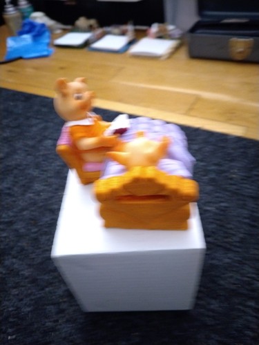 PINK FIGURINE BANK PURPLE # P8450 SERIES - photo 2