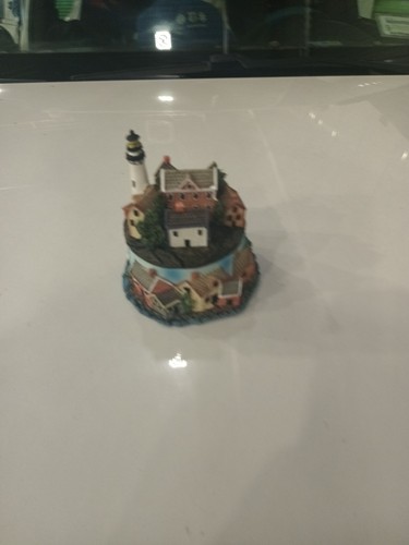 Two Vintage Ceramic Lighthouse Decorative Trinket Box - photo 3