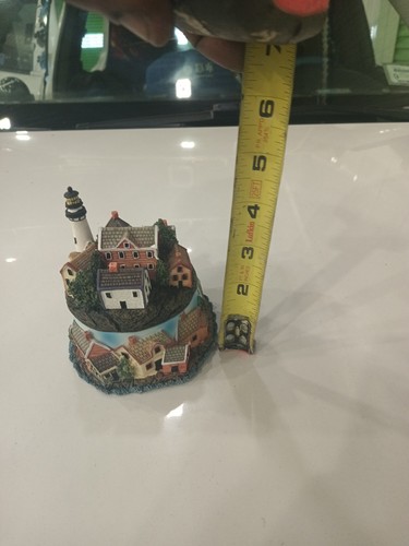 Two Vintage Ceramic Lighthouse Decorative Trinket Box - photo 4