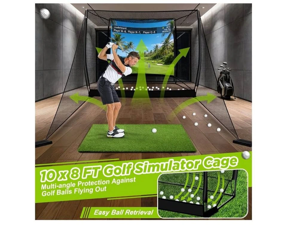 10ft x 8ft Golf Practice Net with Impact Screen and Target - photo 5