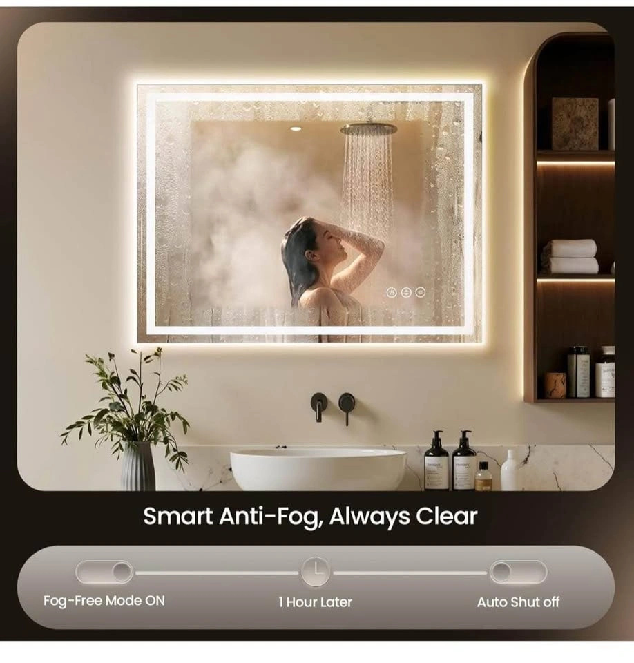 40"x30" LED Bathroom Mirror with Lights, 3 Color, Anti-Fog - photo 4