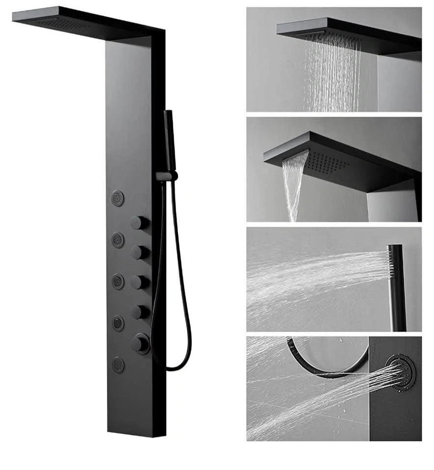 Brand new Matte Black Shower Panel System