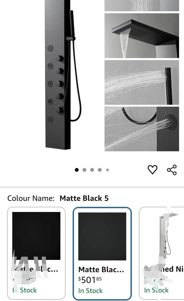 Brand new Matte Black Shower Panel System - photo 2
