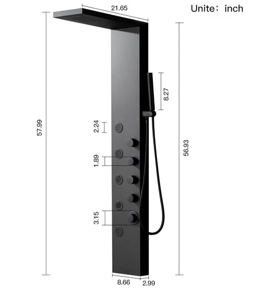 Brand new Matte Black Shower Panel System - photo 4