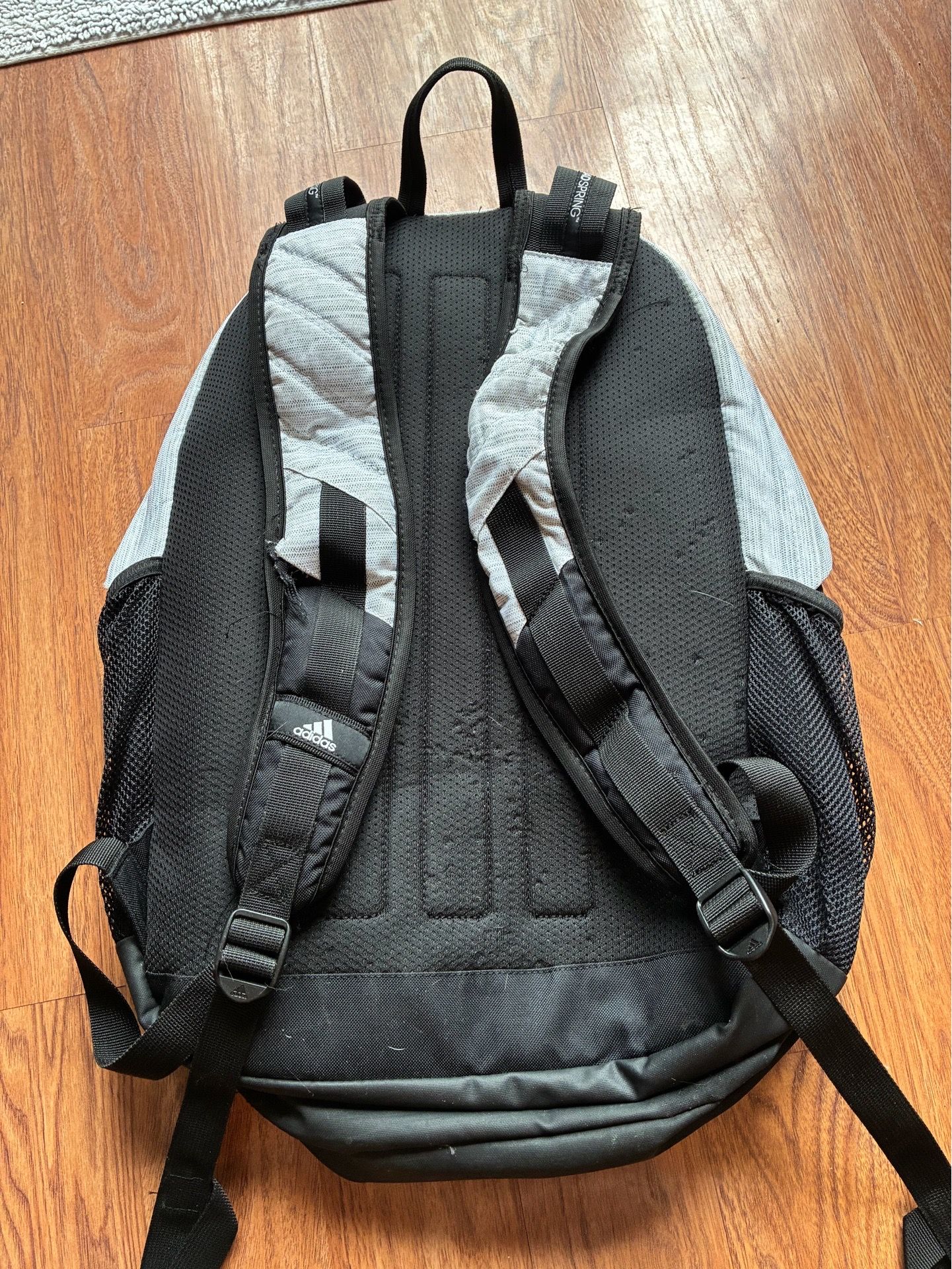 Large Light Gray Adidas Backpack - photo 2