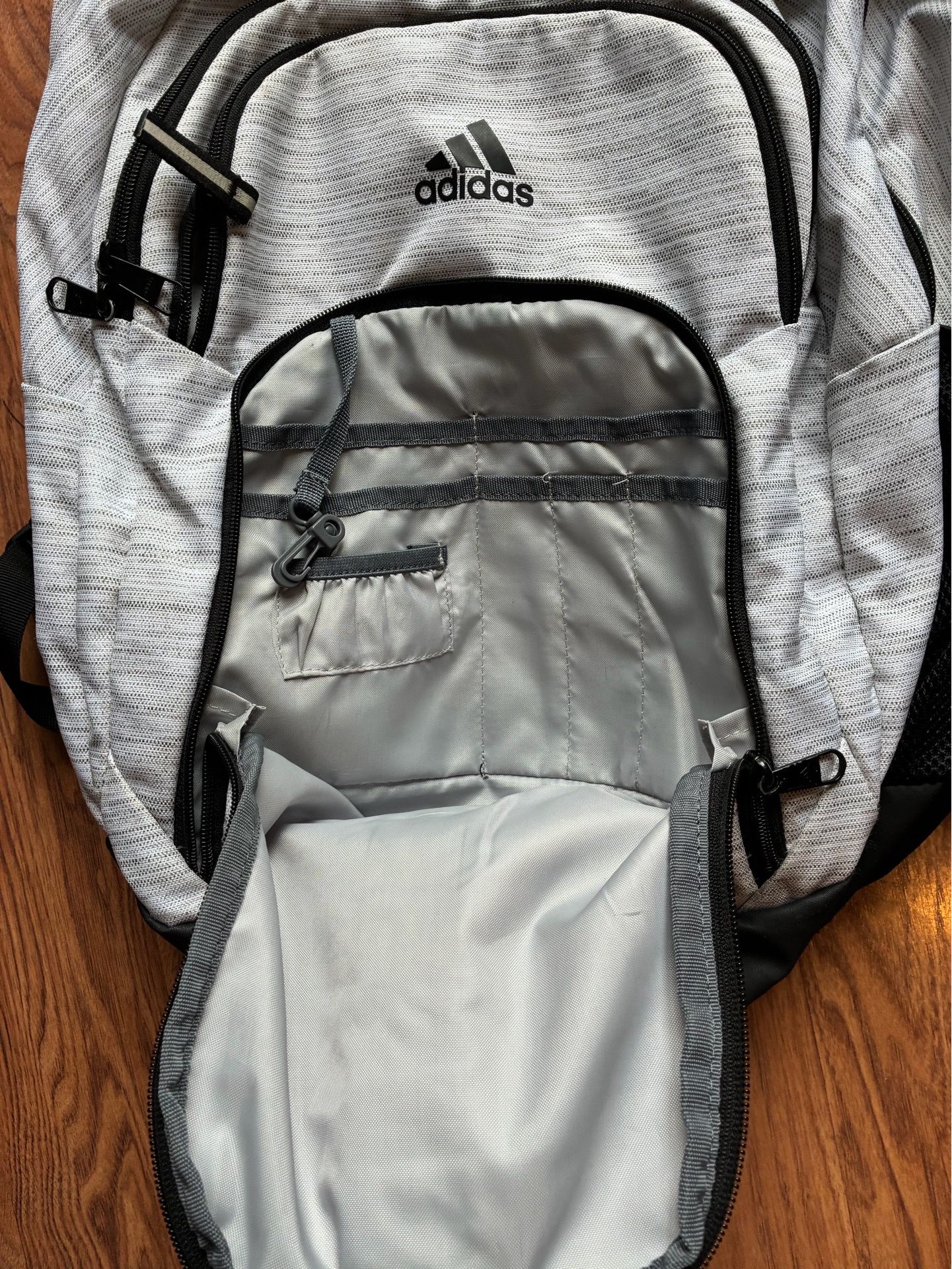 Large Light Gray Adidas Backpack - photo 3