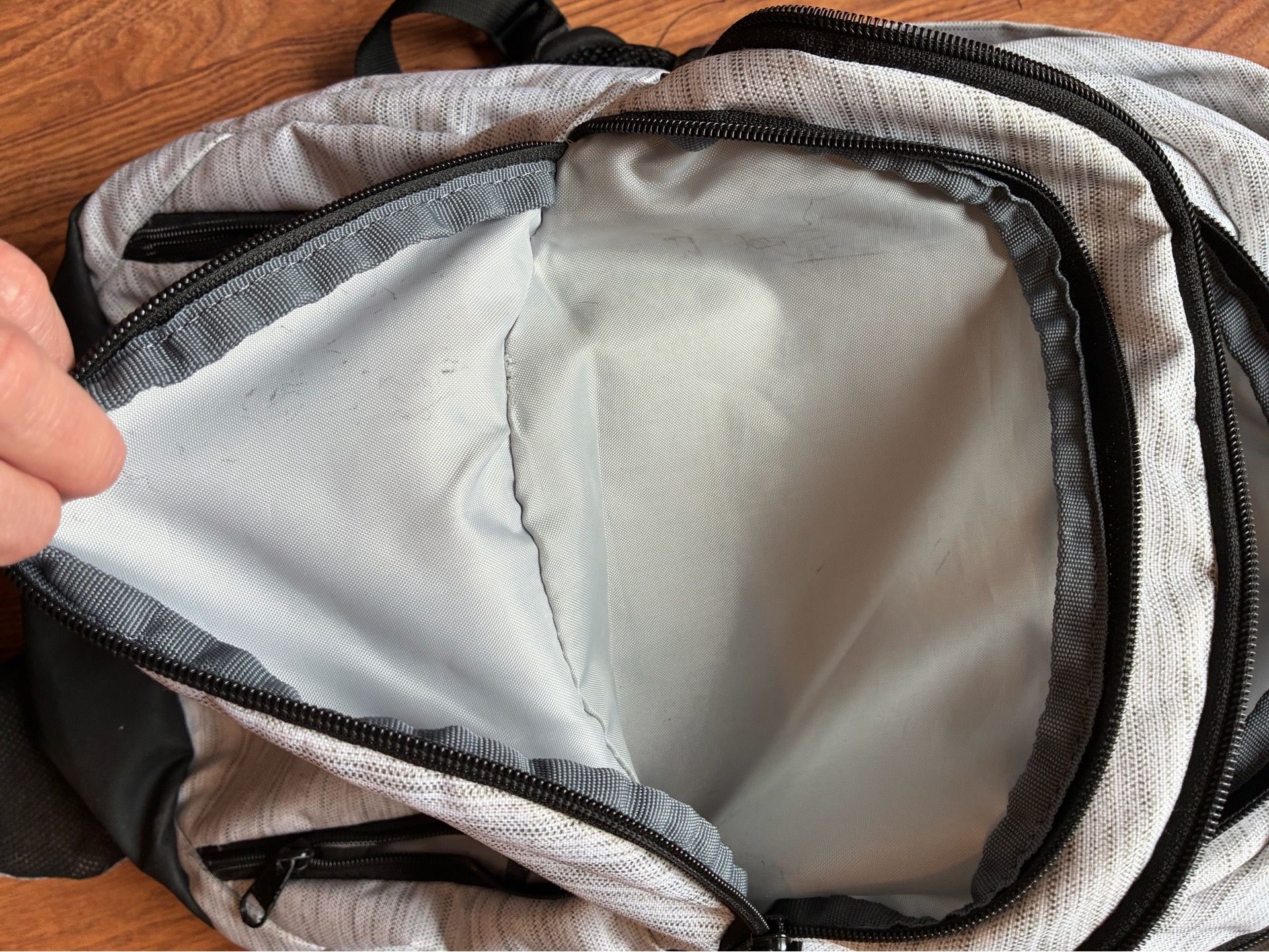 Large Light Gray Adidas Backpack - photo 4