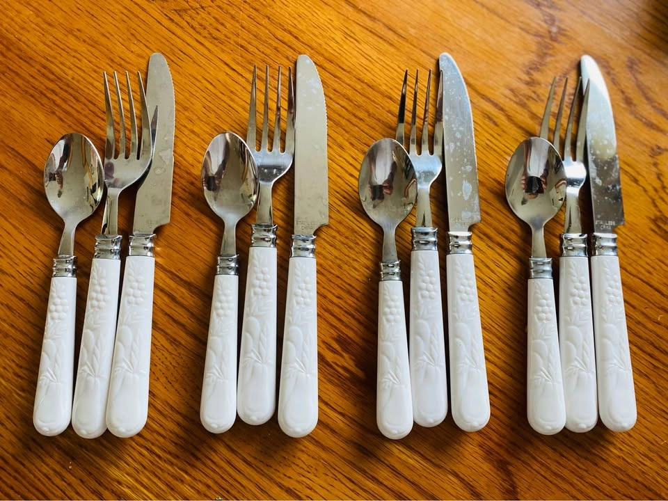 4 sets of 3-piece flatware set, stainless steel - photo 2