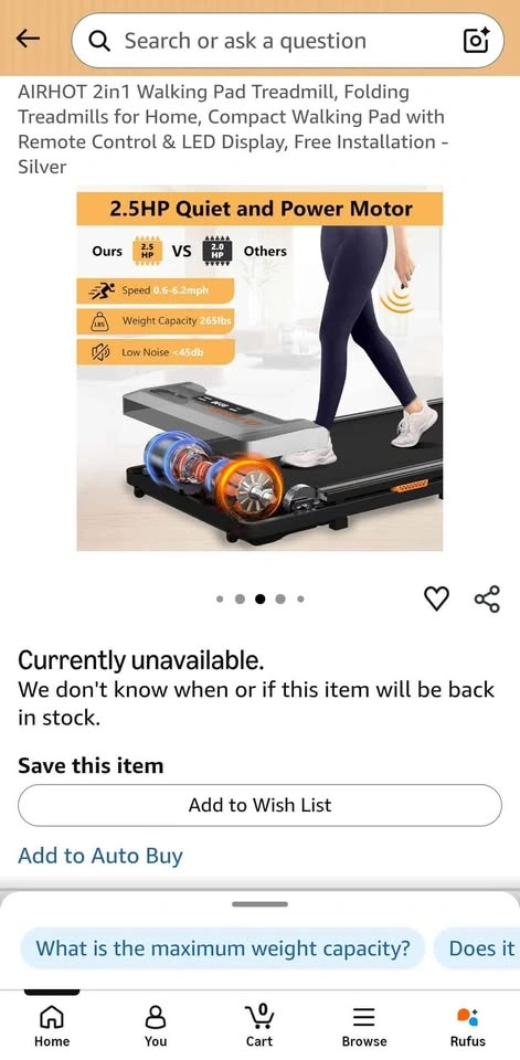 Airhot portable Walking Pad/ Treadmill - photo 4