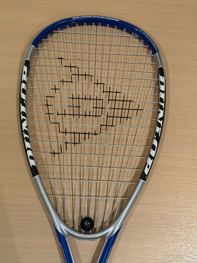 Dunlop Hotmelt Titanium Squash Racket Racquet - New Grip - photo 3