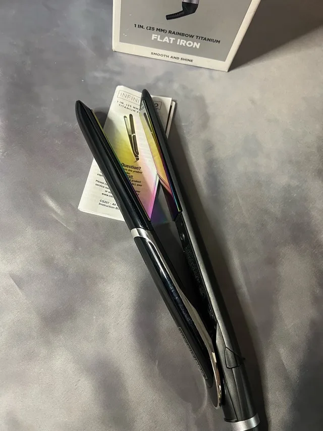 New Open Box Conair InfinitiPRO Rainbow Titanium Flat Iron - photo 2
