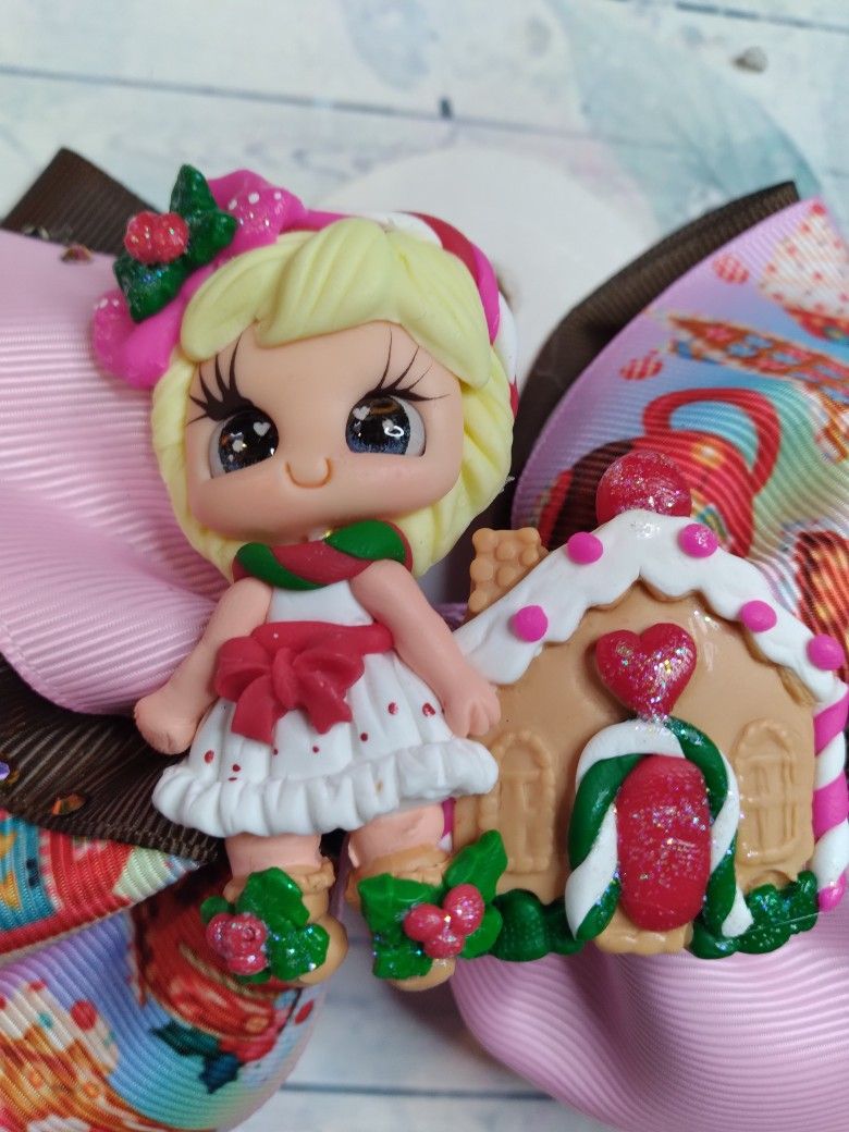 Christmas Hair Bow With Clay - photo 3