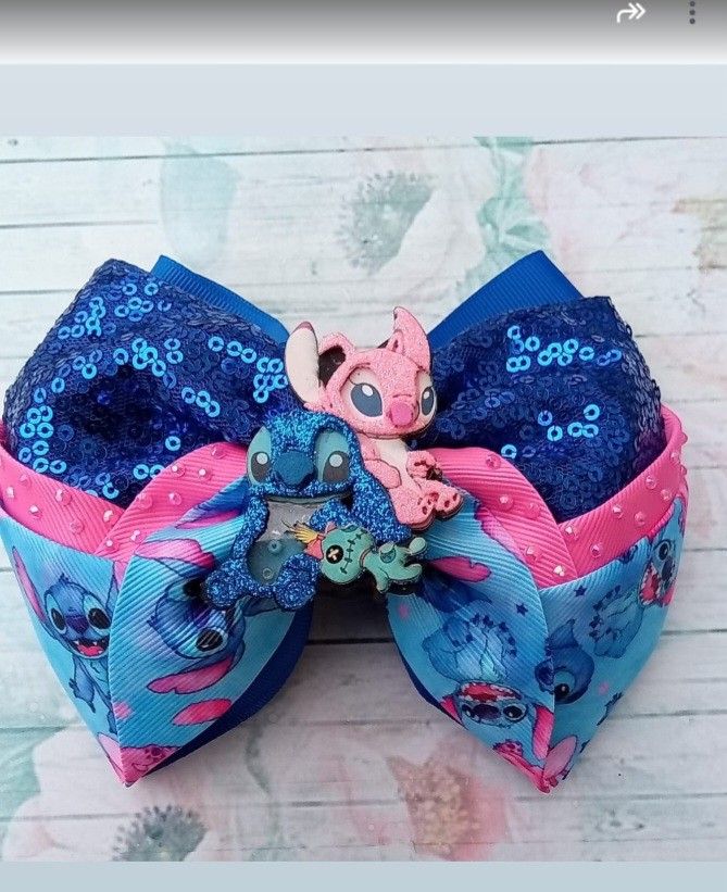 Stitch Hair Bow, Hair Accessories, Hair Bow