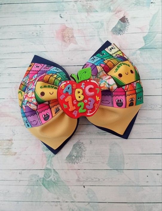Back To School Hair Bow