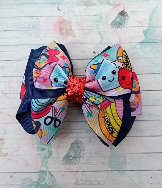 Back To School Hair Bow - photo 2