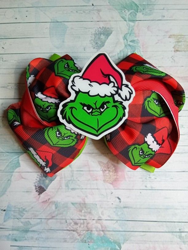 Grinch Hair Bow