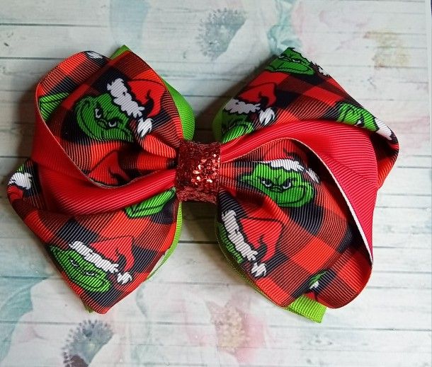 Grinch Hair Bow - photo 2