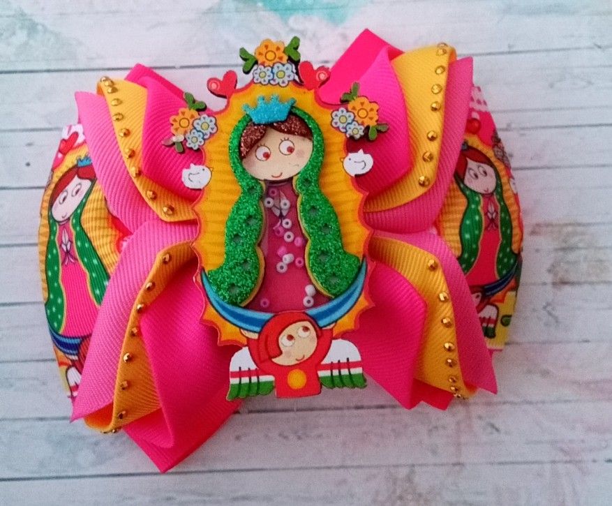 Virgen Mary Hair Bow, Moño De La Virgencita