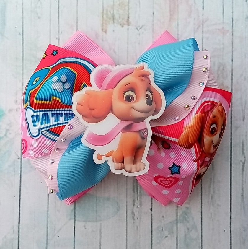 Sky Hair Bow, Paw Patrol Hair Bow