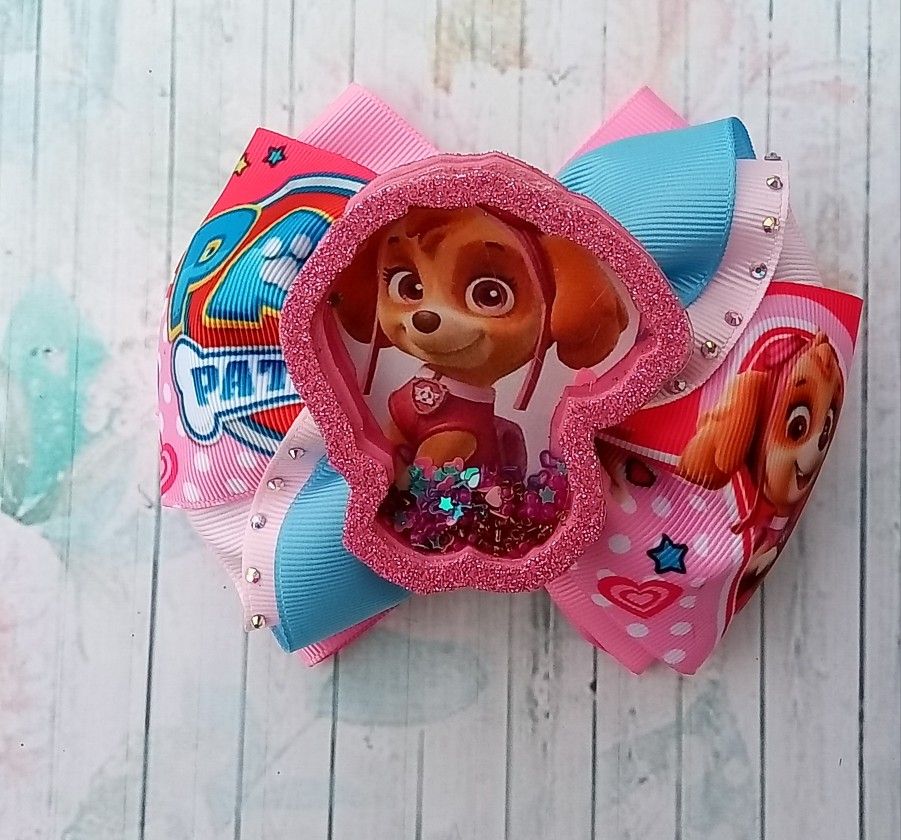 Sky Hair Bow, Paw Patrol Hair Bow - photo 2