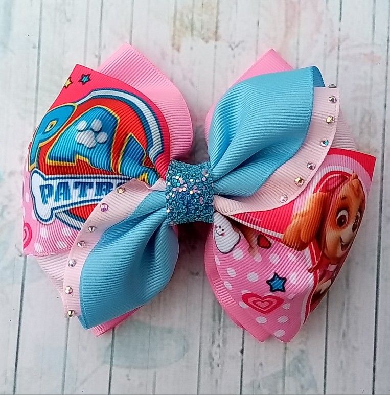 Sky Hair Bow, Paw Patrol Hair Bow - photo 3