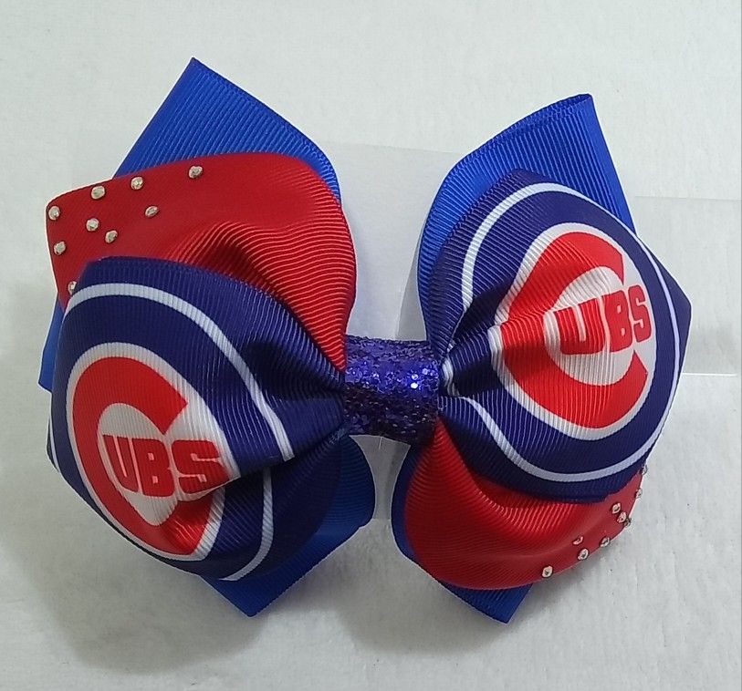 Chicago Cubs Hair Bow