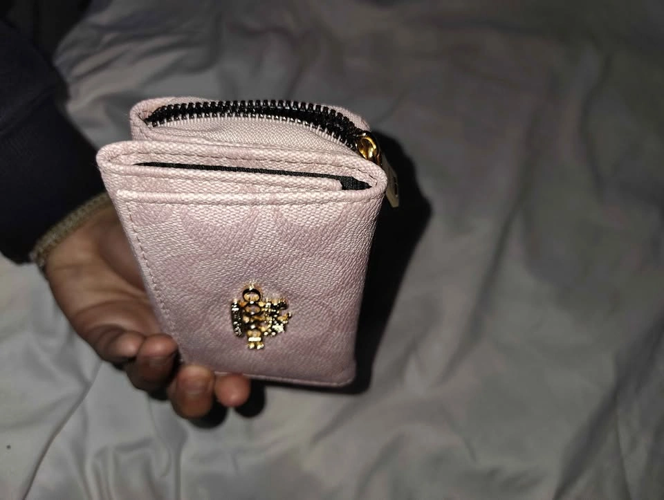 Coach Pink Signature Tri-Fold Wallet - photo 5