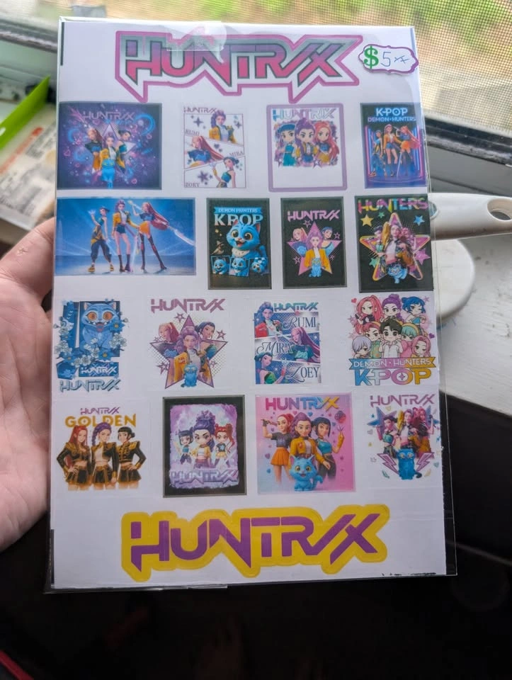 Huntrix K-Pop Vinyl Decal Sheet - Demon Hunter Sticker Pack - photo 2