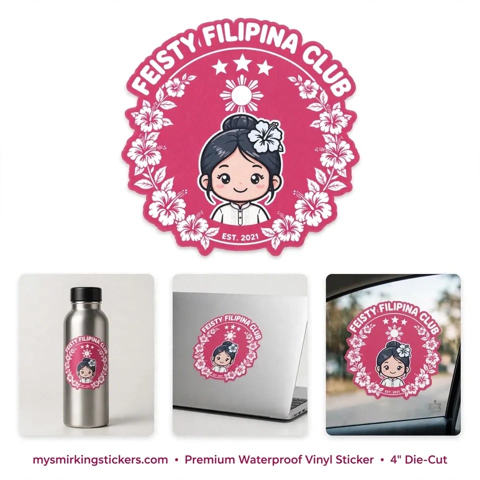 Feisty Filipina Club 4" Decal - photo 2